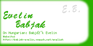 evelin babjak business card